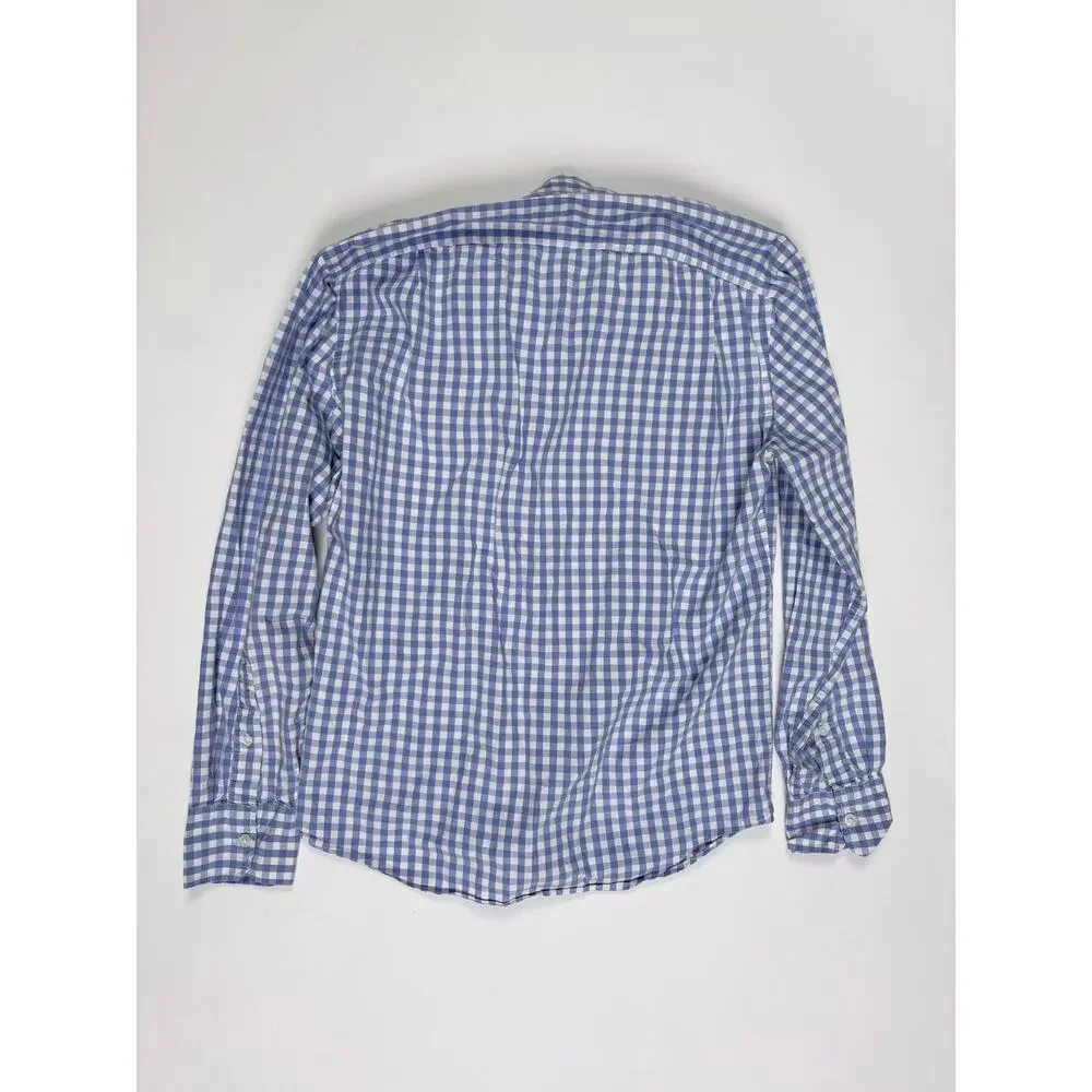 J.Crew Flex Washed Slim Untucked Button-Down Shirt  Periwinkle Gingham Preppy S